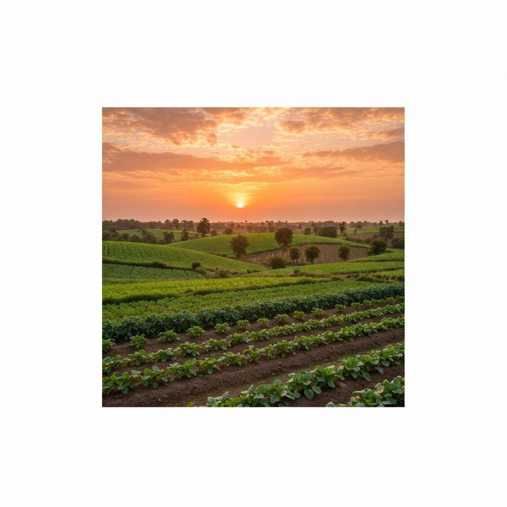 Organic farm landscape
